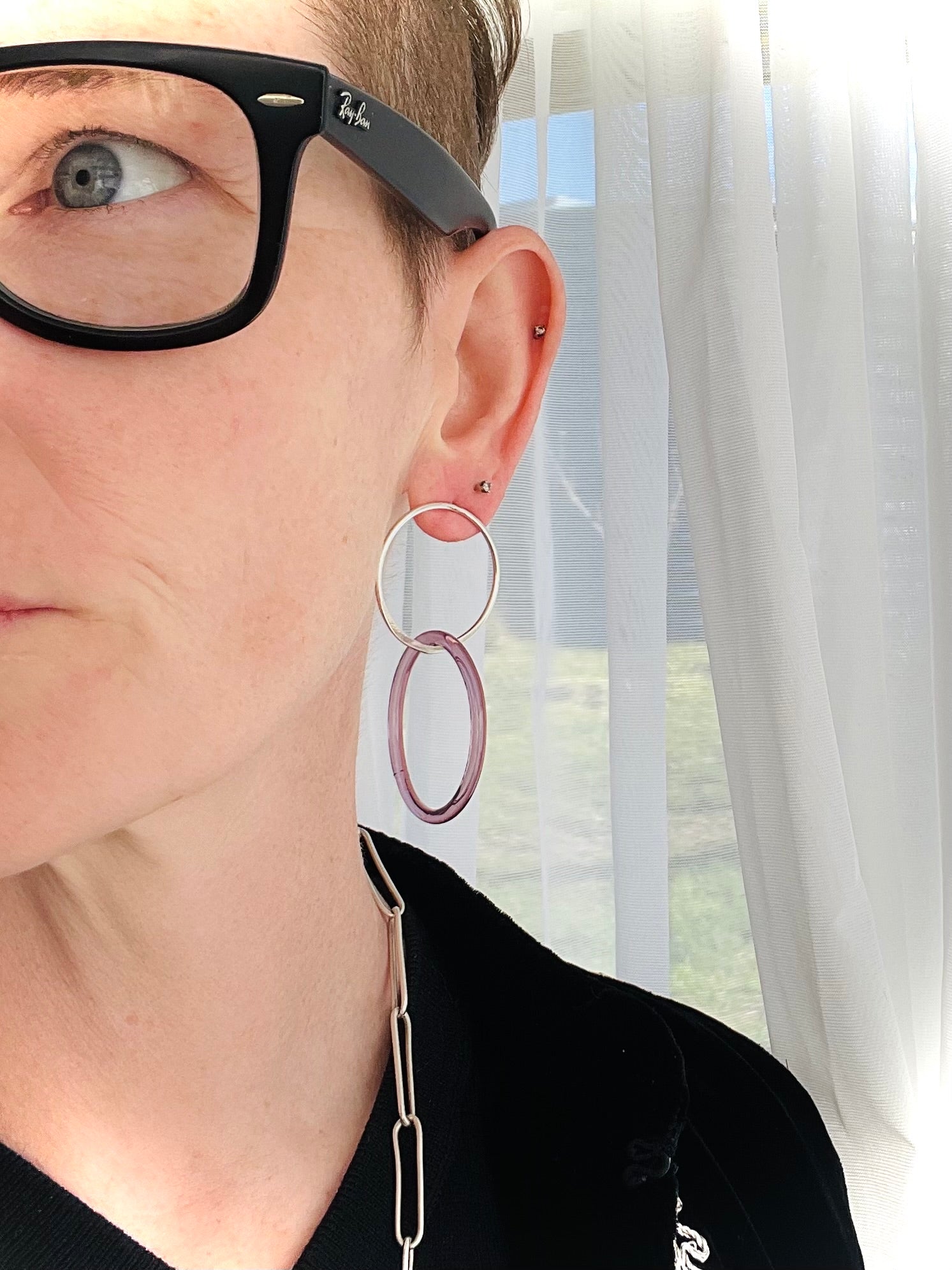 Belinda earrings - purple