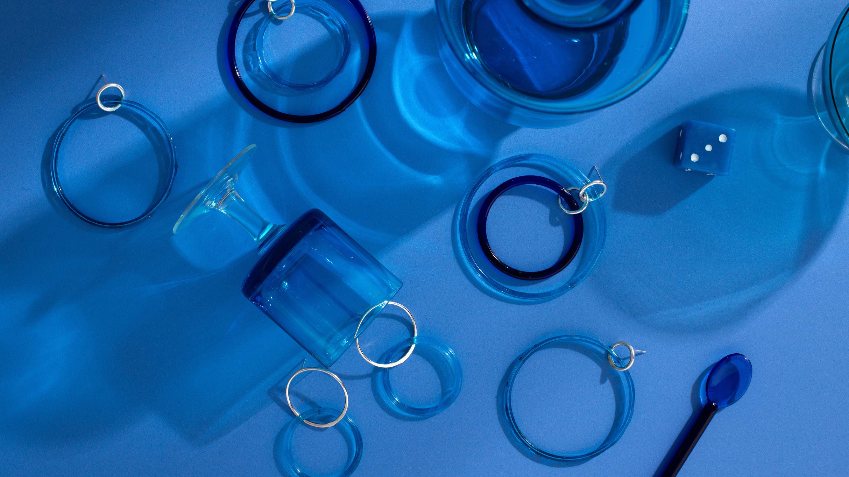 Jacqueline Betsy Lord Jewellery Blue Glass