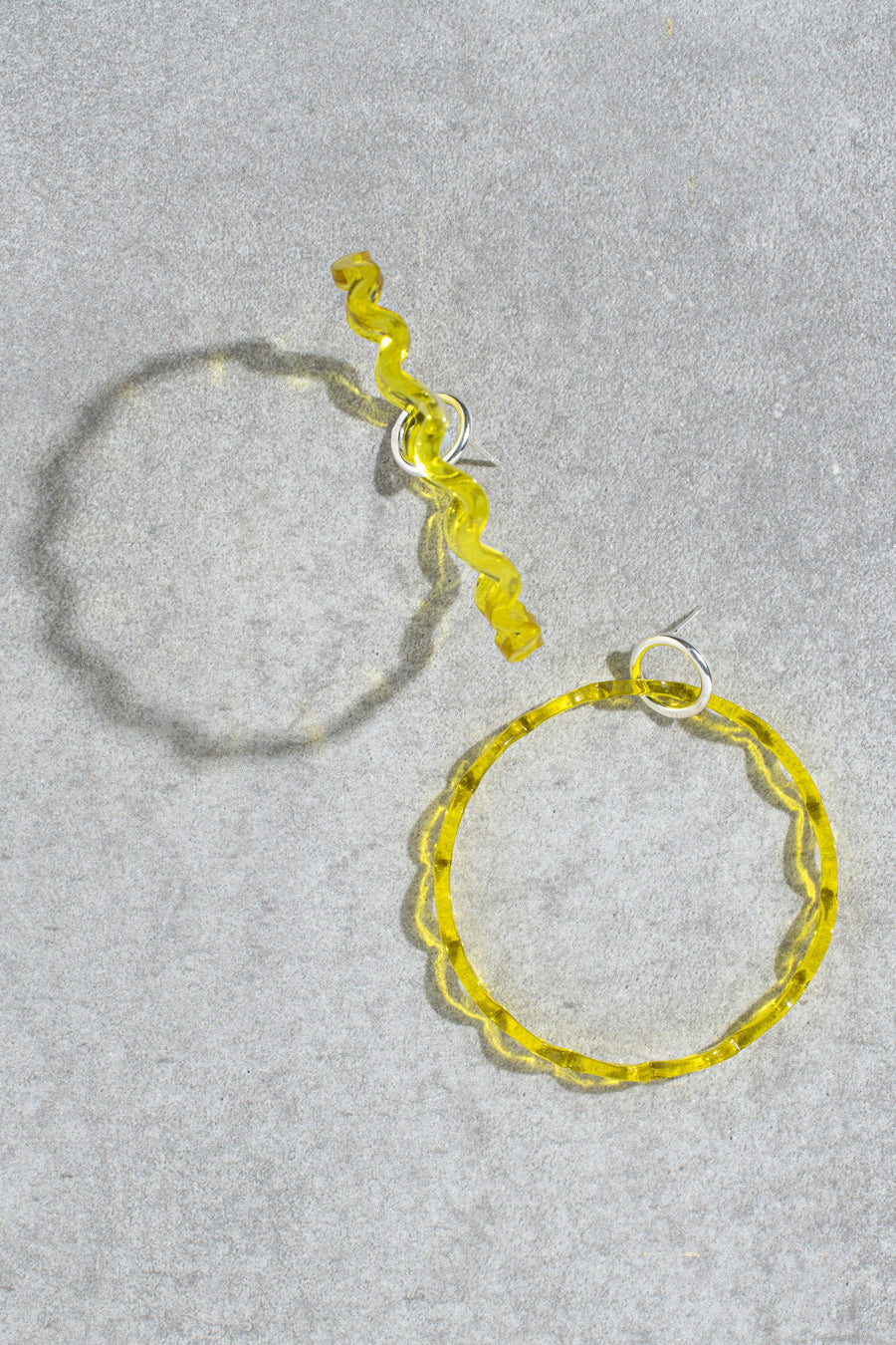 Amy earrings - yellow chevron