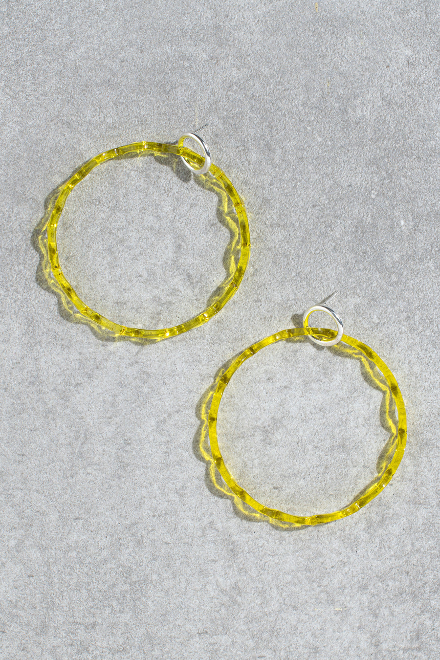 Amy earrings - yellow chevron