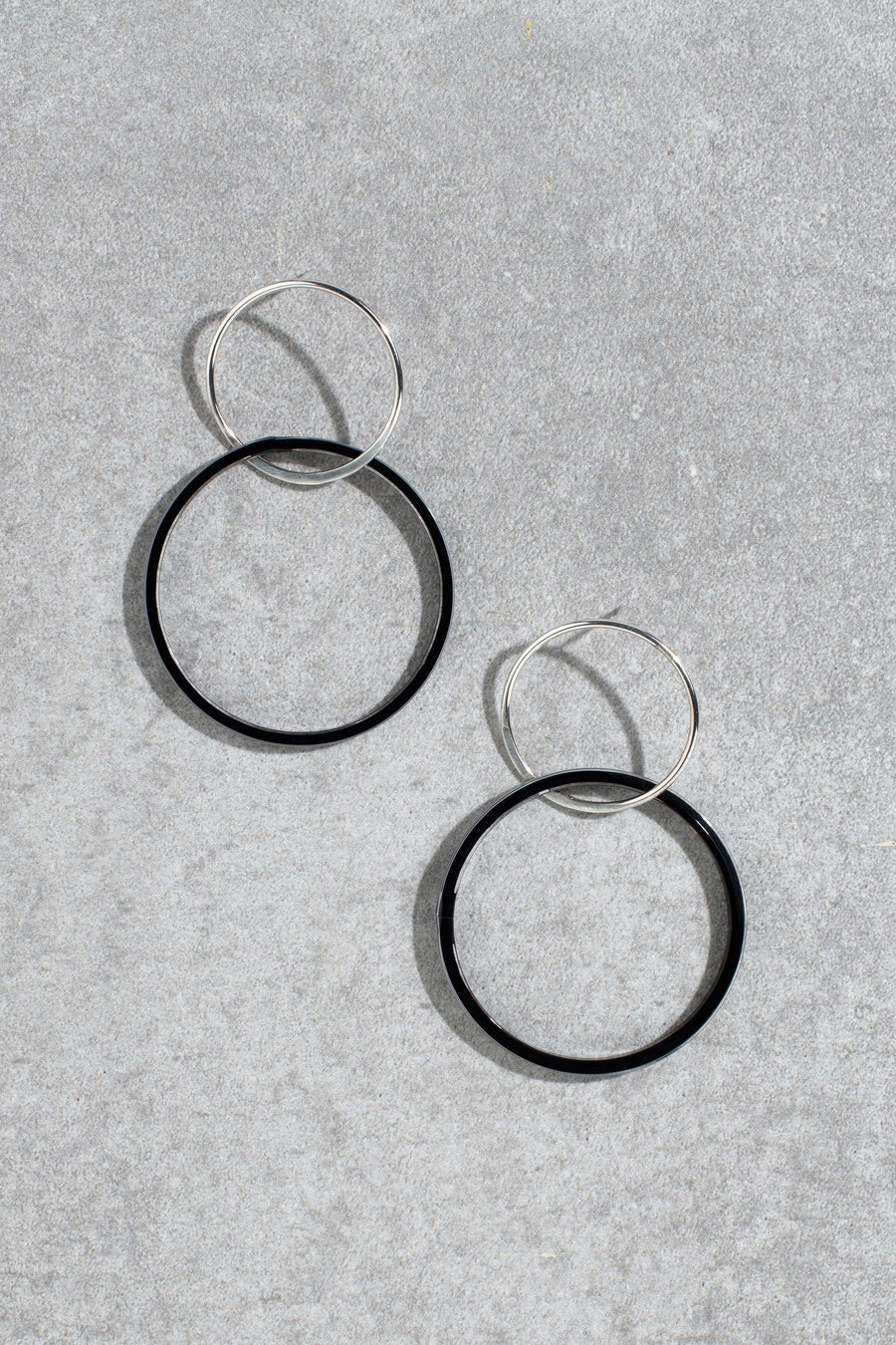 Belinda earrings - black & white candy stripe
