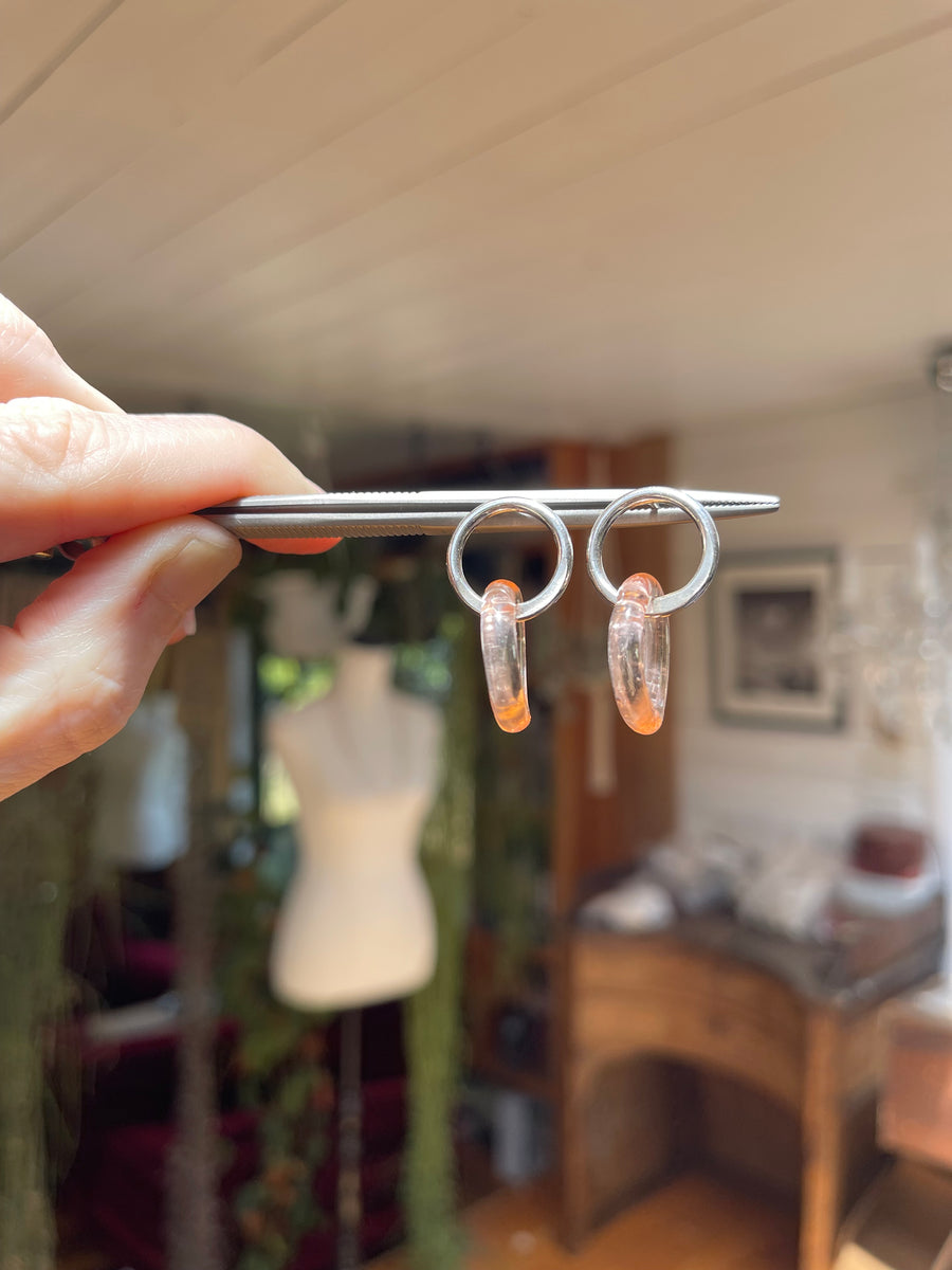 Amy earrings - rose (small)